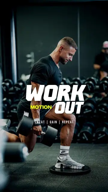 Workout Motion Edits CapCut template preview